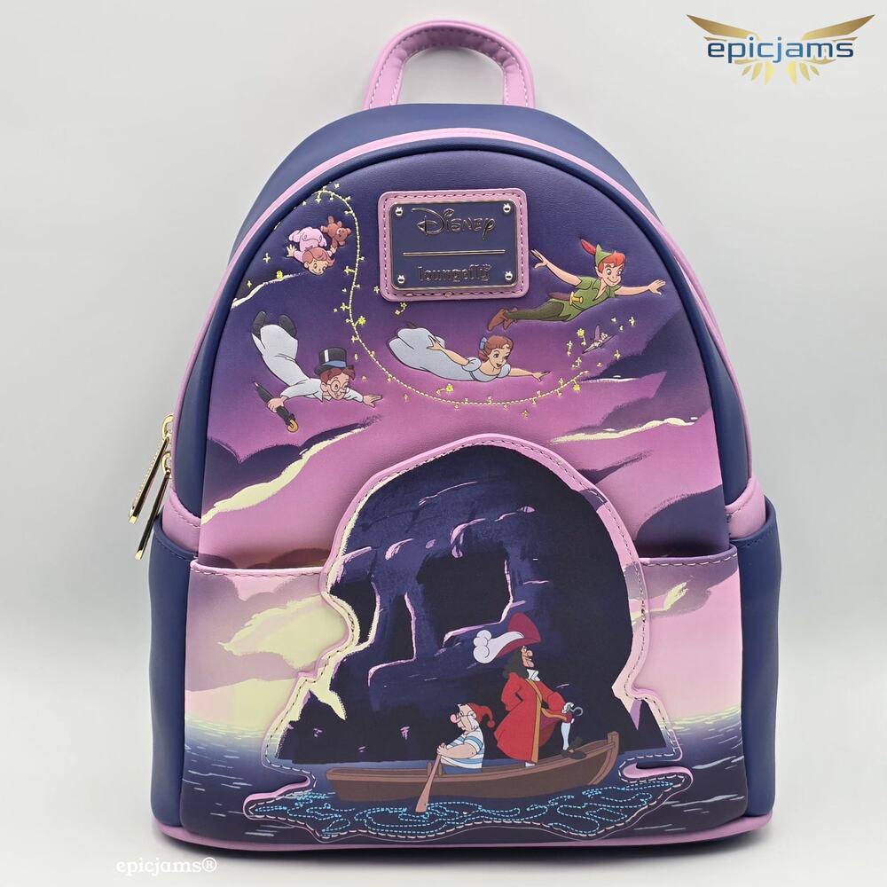 Loungefly 2022 Limited Edition Disney Peter Pan Skull Rock Mini Backpack New